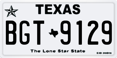 TX license plate BGT9129