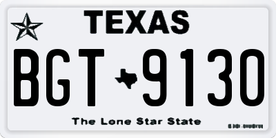 TX license plate BGT9130