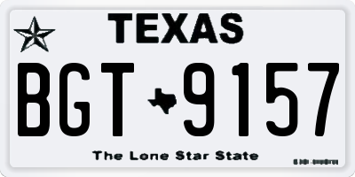 TX license plate BGT9157