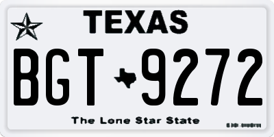 TX license plate BGT9272