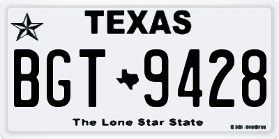 TX license plate BGT9428