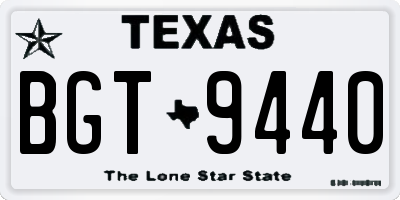 TX license plate BGT9440