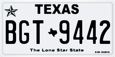 TX license plate BGT9442