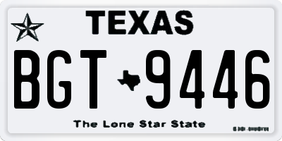 TX license plate BGT9446