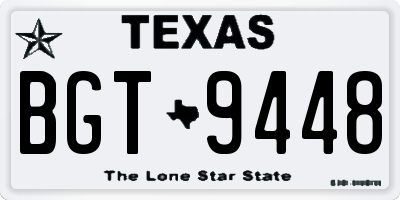 TX license plate BGT9448