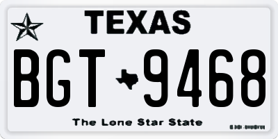 TX license plate BGT9468