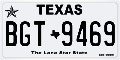 TX license plate BGT9469