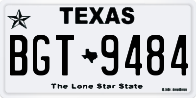 TX license plate BGT9484