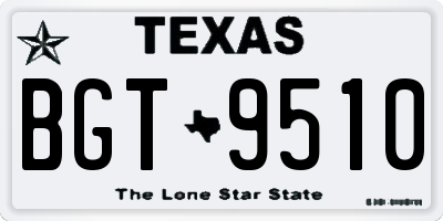 TX license plate BGT9510