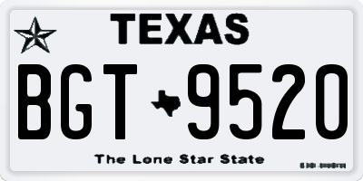 TX license plate BGT9520