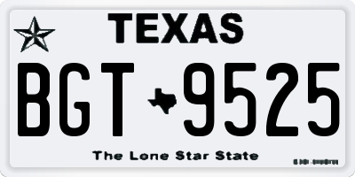 TX license plate BGT9525