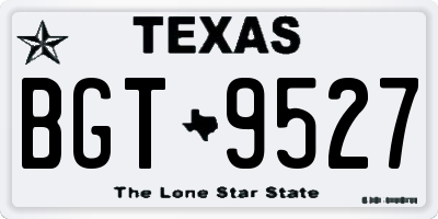 TX license plate BGT9527