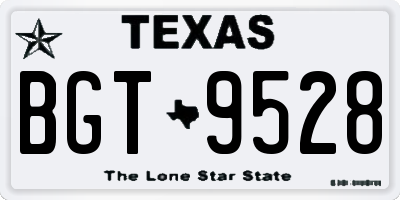 TX license plate BGT9528