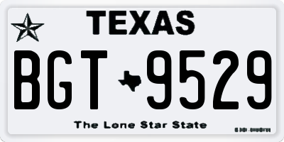TX license plate BGT9529