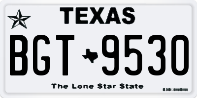 TX license plate BGT9530