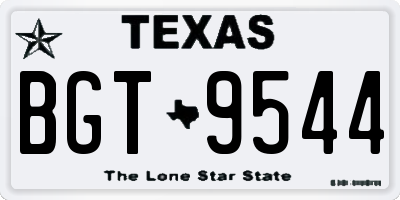 TX license plate BGT9544