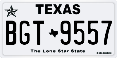TX license plate BGT9557