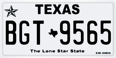 TX license plate BGT9565