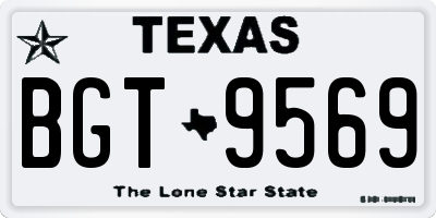 TX license plate BGT9569