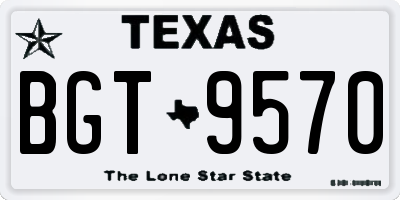 TX license plate BGT9570