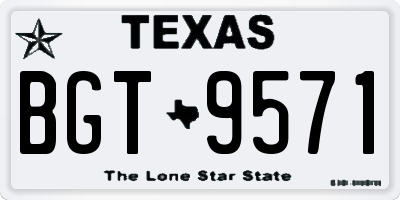 TX license plate BGT9571