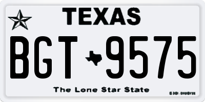 TX license plate BGT9575