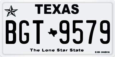 TX license plate BGT9579