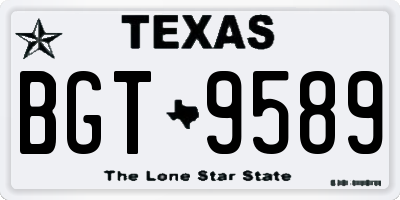 TX license plate BGT9589