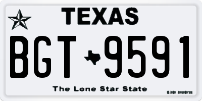 TX license plate BGT9591