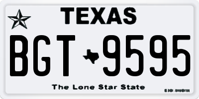 TX license plate BGT9595