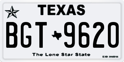 TX license plate BGT9620