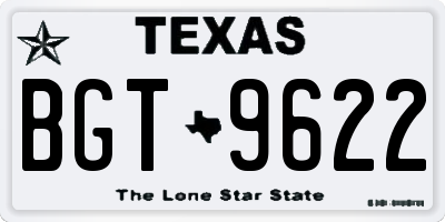 TX license plate BGT9622