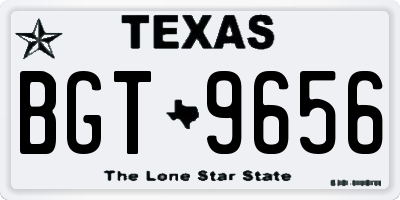 TX license plate BGT9656