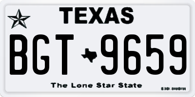 TX license plate BGT9659
