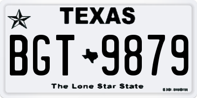 TX license plate BGT9879