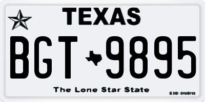 TX license plate BGT9895