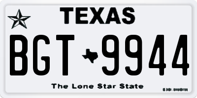 TX license plate BGT9944
