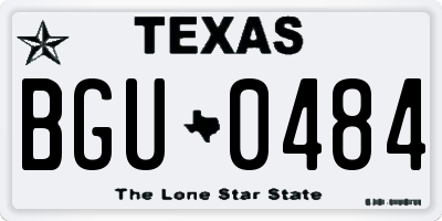 TX license plate BGU0484