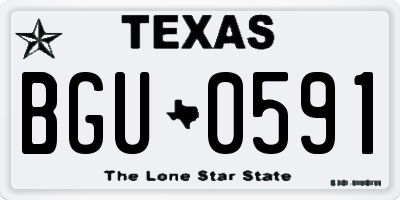 TX license plate BGU0591