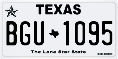 TX license plate BGU1095