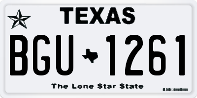 TX license plate BGU1261