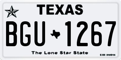 TX license plate BGU1267