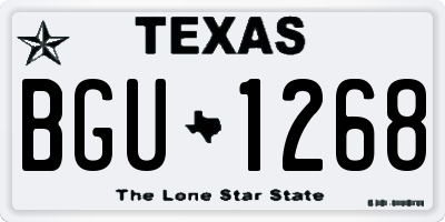 TX license plate BGU1268