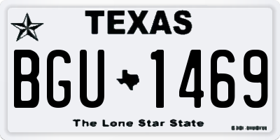 TX license plate BGU1469