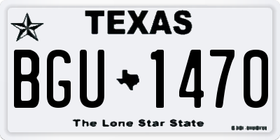 TX license plate BGU1470