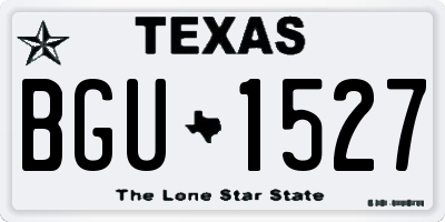 TX license plate BGU1527