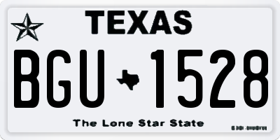 TX license plate BGU1528