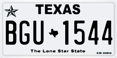 TX license plate BGU1544