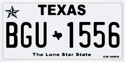TX license plate BGU1556