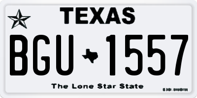 TX license plate BGU1557